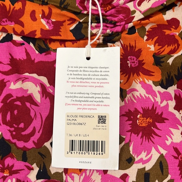 Sézane Frédérique Blouse in Palma - Picture 3 of 10